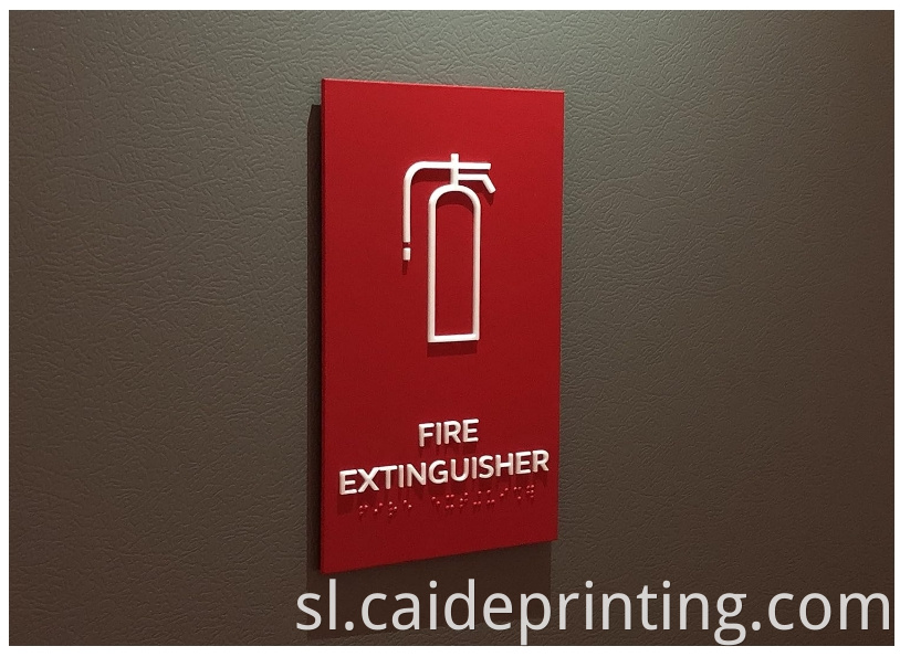 Fire Fighting Braille Sign